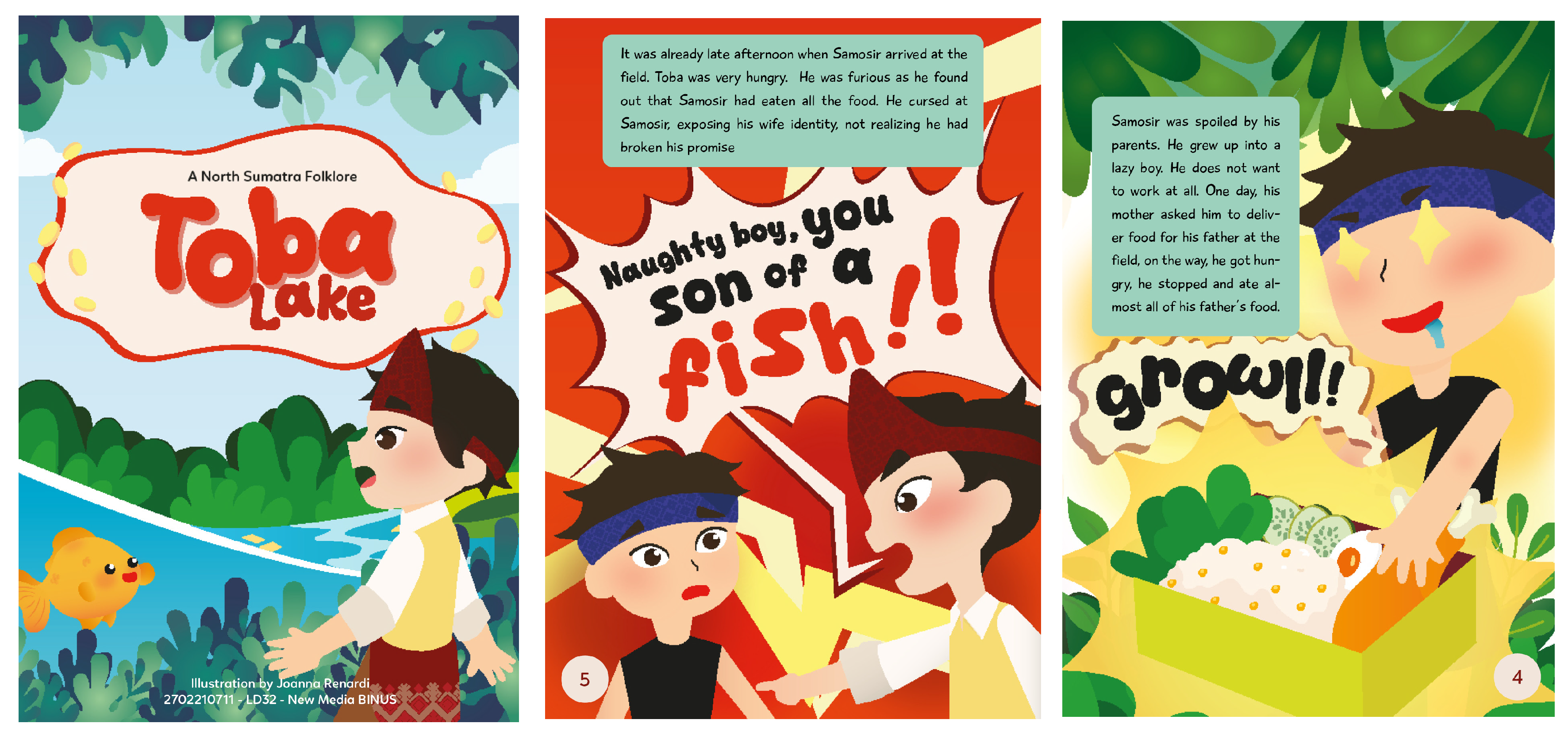 Lake Toba Illustration